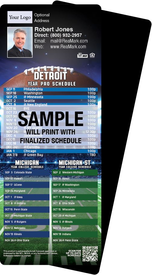 Football Schedules | ReaMark Real Estate Magnets